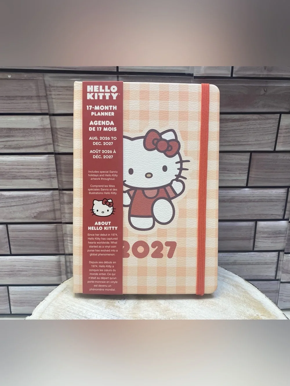 Hello Kitty ❤️ Monthly 17 months Planner Aug.2026 to Dec.2027 Cognac NEW